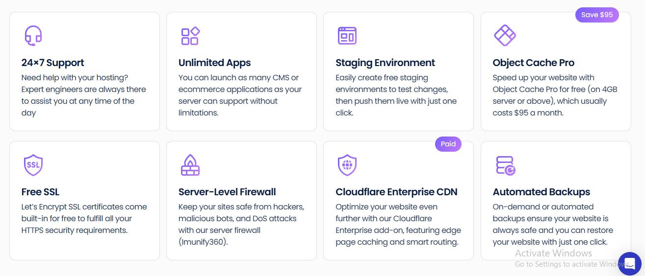 Cloudways platform features — cloud provider choice, staging, and add-ons