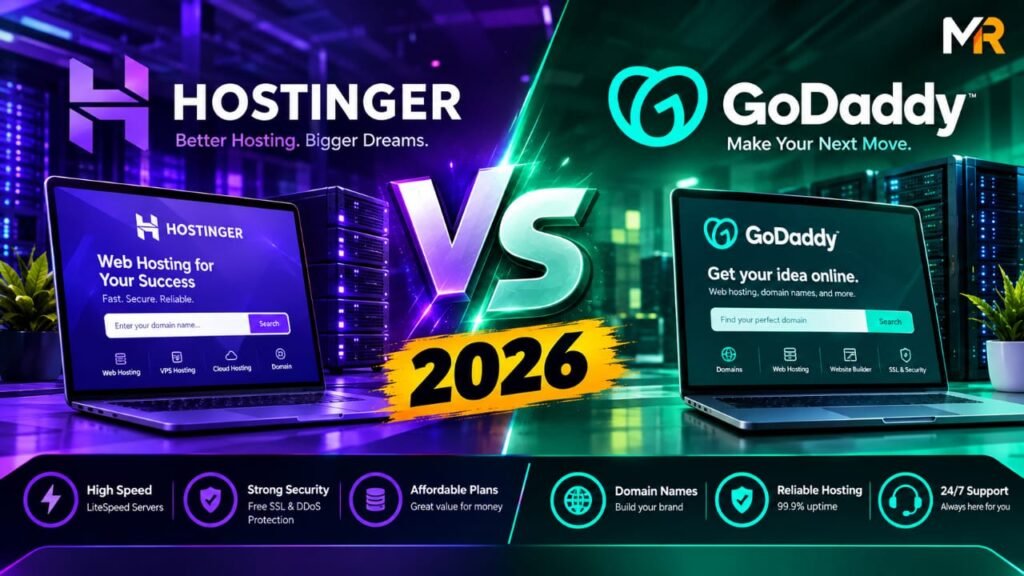 Hostinger vs GoDaddy 2026 hosting comparison featured image