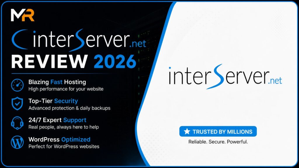 InterServer Review 2026 featured image showing blazing fast hosting, 24/7 expert support, top-tier security and WordPress optimization