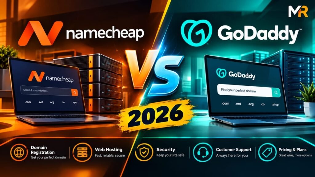 Namecheap vs GoDaddy 2026 hosting and domain comparison featured image