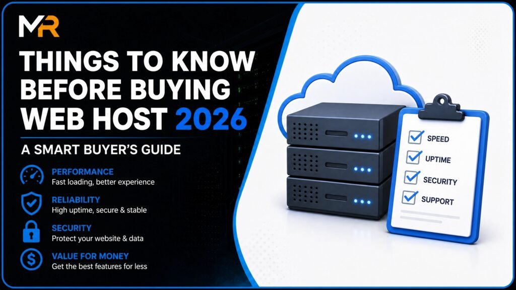 Things to know before buying web hosting 2026 smart buyer's guide covering performance, reliability, security and value for money